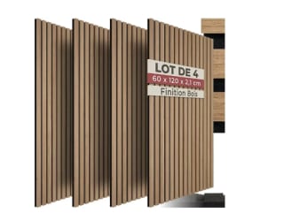 Panneaux acoustiques modernes aspect bois en MDF à 111,99€