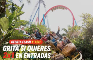 2x1 entradas 1 día a PortAventura Park y Ferrari Land 2 entradas adulto por 56€