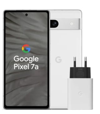 Smartphone 6.1" Google Pixel 7A avec chargeur 30W à 189,99€