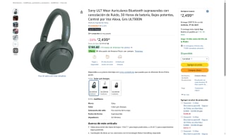 Sony ULT Wear Auriculares por $2,499 | Oferta Amazon