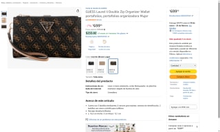 Cartera Guess Laurel II Double Zip Organizer por $699 | Amazon