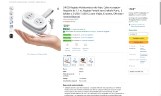 Regleta ORICO 5 tomas por $209 | Oferta Amazon