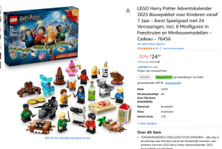 LEGO Harry Potter - Advent Calendar 2025 voor €24,39 bij Amazon