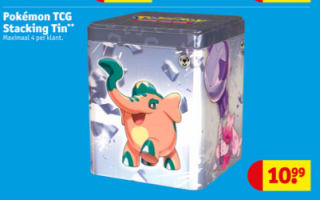 Pokémon TCG Stacking Tin! voor €10,99 bij Kruidvat