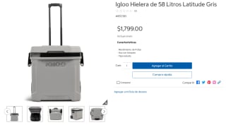 Hieleras Igloo Latitude 58L por $1,199 | Oferta Costco