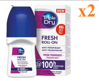 2 x Triple Dry APC8457 Desodorante Roll On Mujer 50ml Antitranspirante 100h a 5.98€