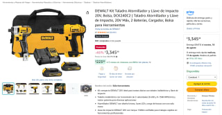 DEWALT DCK240C2 kit 20V (taladro y llave de impacto) por $3,345 en Amazon