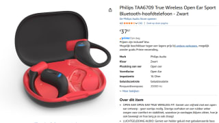 PHILIPS TAA6709 Draadloze Open Ear Koptelefoon voor €37,67 bij Amazon