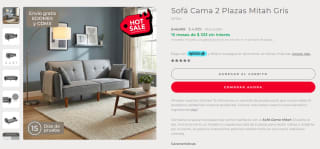 Sofá Cama 2 Plazas Mitah por $4,499 | Relan