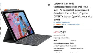 Logitech Slim Folio iPad (7e generatie) voor €59,99 bij Amazon