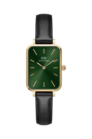 Reloj de cuarzo de piel y chapado en oro amarillo D.Wellington Quadro por 39.9€