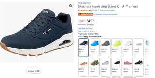 Skechers heren Uno Stand On AirTrainers voor €45,24 bij Amazon