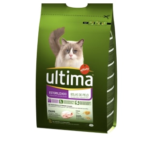Ultima Esterilizados Bolas de Pelo Pavo 2,5kg por 19,84€