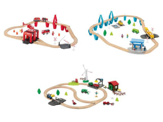 LUPILU® Set de chemin de fer en bois à 24,99€