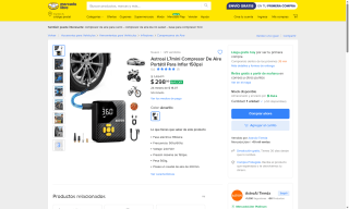 Mini inflador AstroAI L7 por $299 | Mercado Libre