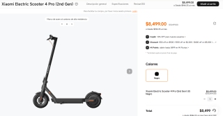 Xiaomi Electric Scooter 4 Pro (2nd Gen) por $6,599 | Mi Store (MP)