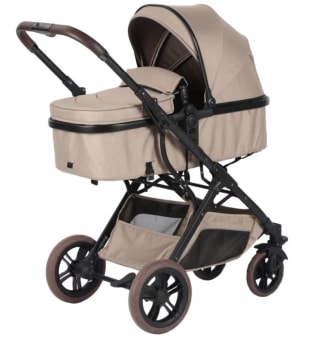 2-in-1 meegroei kinderwagen - taupe voor €99 bij de Action