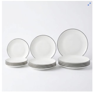 Vajilla Completa 12 Piezas Vidrio Opal Ischia Negra por 27,95€