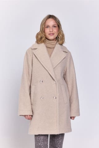 Abrigo semilargo bouclé para Mujer Milano por 29.99€
