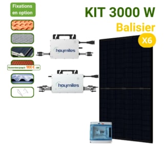 Kit solaire 3000W 6 panneaux DMEGC 500W + 2 micro-onduleurs HOYMILES à 1.019€