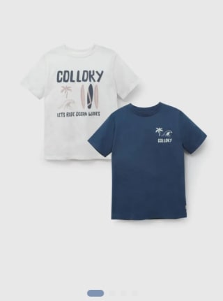 Pack Dos Poleras Estampadas, Niño talla 3 a 12 Años $10.493 Solo en Colloky, Chile