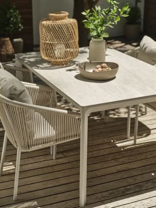 Jutlandia Kumla Mesa Jardín 150x95cm Beis por 175,00€