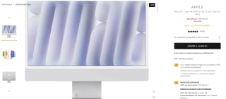 iMac 24" M4 16GB 256GB por $21,599 en El Palacio de Hierro