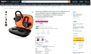 Audífonos Skullcandy Push Active In-Ear por $799 | Oferta Amazon