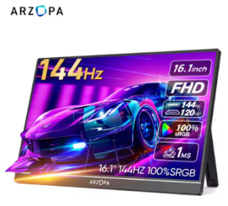 Monitor ARZOPA 16.1 pulgadas 144Hz mini HDMI tipo C, Soporte incorporado por 86,81€