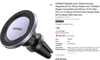 UGREEN MagSafe Auto Telefoonhouder Magnetische Car voor €16,14 bij Amazon