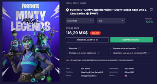 FORTNITE Minty Legends Packn +1000 V-Bucks Xbox por $116 | CDKeys