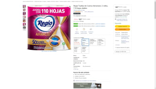 Toallas de Cocina Regio, 2 rollos, 180 hojas $49 | Oferta Amazon