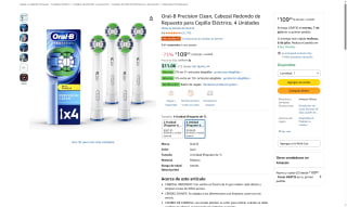 Cabezal Oral-B Precision Clean 4 uds por $109 | Oferta Amazon