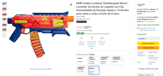 Lanzador NERF Hasbro Loadout Shadowspeed Recon por $227 | Amazon