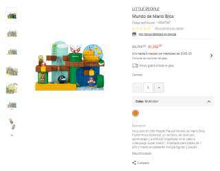 Set Mario Bros Little People por $1,203 | Oferta Liverpool