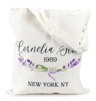 Bolsa de yute de algodón con estampado por 1.99€.