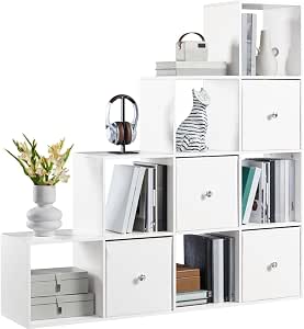 Mueble estantería escalonado 128x29x128cm por 56,99€
