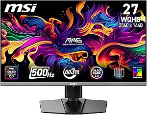 Monitor MSI MAG 272QP QD-OLED X50 26.5" Wide Quad HD 500Hz OLED por 599€