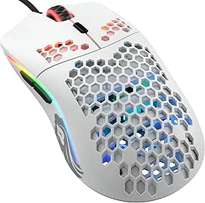GLORIOUS Model O- Ratón Gaming Superligero Pequeño Cable (Matte White) 25.95€