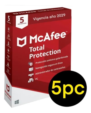 Antivirus Mcafee Total Protection 5pc en $60 | Oferta Mercado Libre