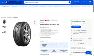 Llanta Bridgestone B250 185/65 R15 por $1,299 | Bodega Aurrera