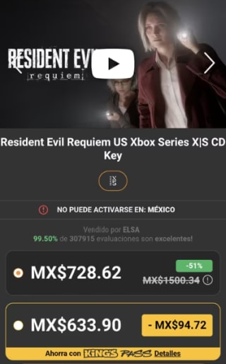 Resident Evil Requiem Xbox por $718 | Oferta Kinguin
