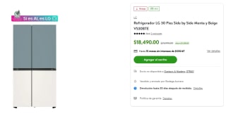 Refrigerador LG 30 Pies por $18,490 | Bodega Aurrera