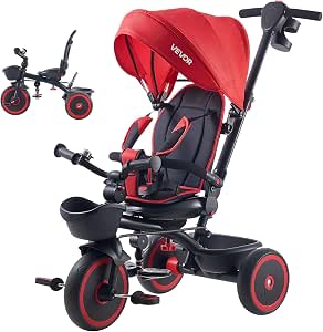 VEVOR Triciclos para Niños de 1 a 5 Años con Manillar de Empuje por 67.90€