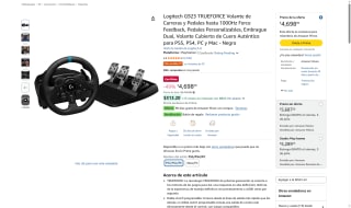 Volante Logitech G923 TRUEFORCE por $3,758 | Amazon