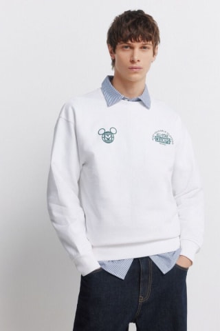Springfield Sudadera Mickey Blanco por 8,49€