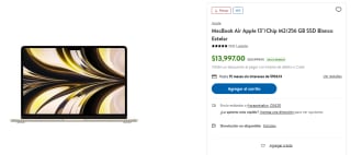 MacBook Air 13" M2 256GB SSD por $13,997 | Oferta Sam's Club