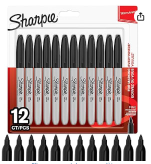 Pochette de 12 marqueurs indélébiles Sharpie à 9,69€