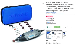 Dremel 3000 Multitool - Roterend - 130 W voor €35,90 bij Amazon