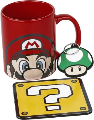 Pyramid International Super Mario Caja Regalo por 6,99€ taza, llavero y posavasos